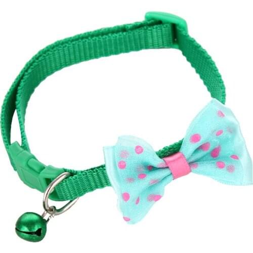 1 Pcs Pet Bow Collar with Bell Dog Puppy Cat Bowknot Neck Strap Dressing Favors AUG889