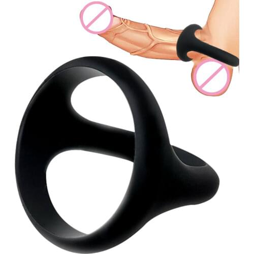 3 Hole Penis Ring Sex Shop Delayed Ejaculation Cock Ring Adult Products Penis Trainer Male Masturbator Erotic Sex Toys for Man