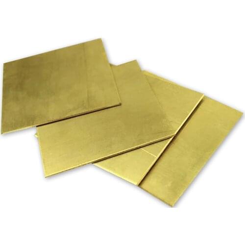 1pcs H59 Brass Sheet Plate Laser Processing DIY Materials 0.1/0.2/0.5/1/2/3/4/5mm Thick - 20 sizes available
