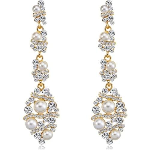 Fashion Gold Silver Plating Pearls Earrings For Women Gift Fashion Earring Jewelry