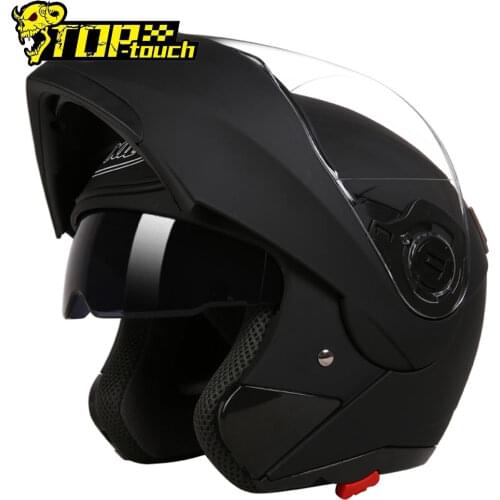 Mens Flip Up Motorcycle Helmet Double Lens Casco Moto Racing Modular Motorcycle Motocross Helmet Full Face Helmet For 4 Seasons