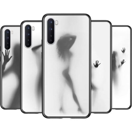 Soft TPU Sexy female silhouette Silicone Cover For OnePlus Nord CE 2 N100 N10 9 9R 8T 8 7T 7 6T 6 5T Pro Black Phone Case