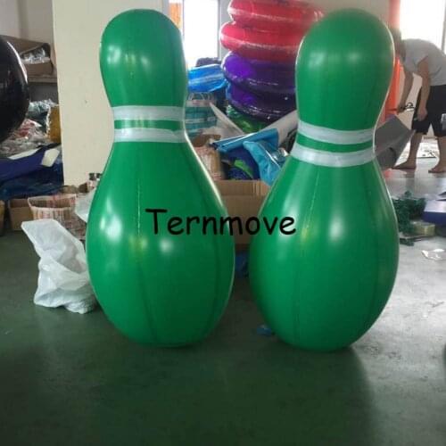 Inflatable Bowling Pins Set Game 6 pieces human bowling ball Giant Bowling Ball Game Large Airtight Inflatable Pins