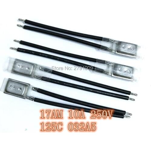 17AM 125 Degree 17AM 032A5 Normally Closed Overheat Protector Motor Power Temperature Switch 125 C NC 10A 250V 17AM032A5 Manual