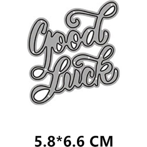 2021 New Good Luck Vocabulary Cutting Dies DIY Scrapbooking Embossing Paper Photo Frame Stamps Crafts Template Mould Stencils