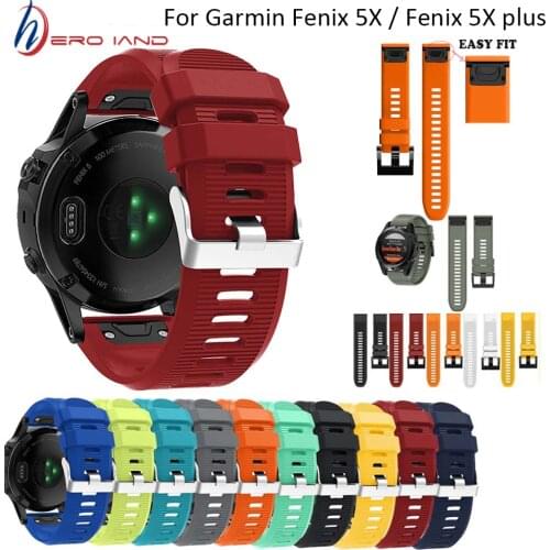 New 26mm Watchband Strap for Garmin Fenix 3 Watch Quick Release Silicone Easy Fit Wrist Band Strap For Garmin Fenix 5 X/5X Plus