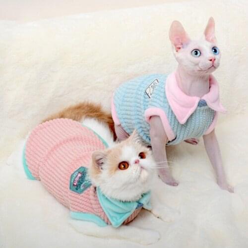 Pet Dog Cat Clothing Winter Autumn Warm Cats Sweater Jumper Sphynx Kitten Cat Hoodie Clothes Pullover Knitted Shirt ropa gato