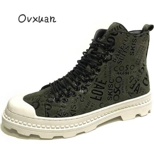 Ovxuan Men's Motorcycle Boots