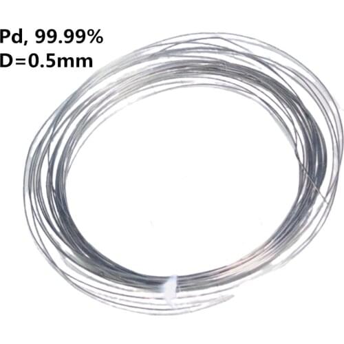 Palladium metal Wire 99.99% Element Pd Pure Diameter 0.5mm