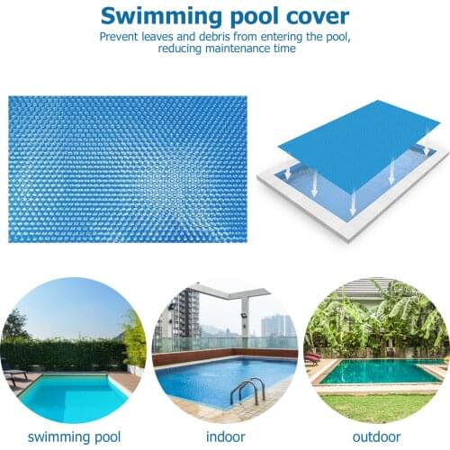 Pool Cover Rectangle Solar Tarpaulin Dustproof Swimming Water Party Heat Insulation Film For Indoor Outdoor Pool Accessories