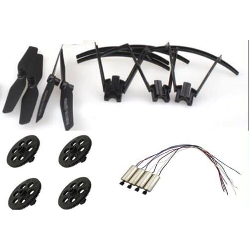Xs809hw Xs809w Xs809 Rc Drone Quadrocopter Spare Parts Engines motor blade Main gear Propeller Guard Ring set