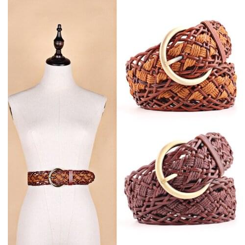 2021 Fashion Plait Shape Womens Belt New Style Candy Colors Hemp Rope Elegant Braid Belt Female Belt For Women Summer Dress SE15