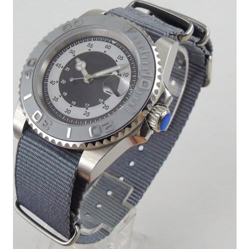 Luxury 40mm Sterile Gray Dial Sapphire Glass Miyota8215 Movement Automatic Function Mechancial Mens Watch