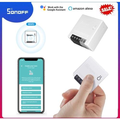 SONOFF Mini R2 Smart Home DIY MiniR2 Wifi Switch Breaker eWeLink APP Remote Timing Interruptor Support Alexa Google Home