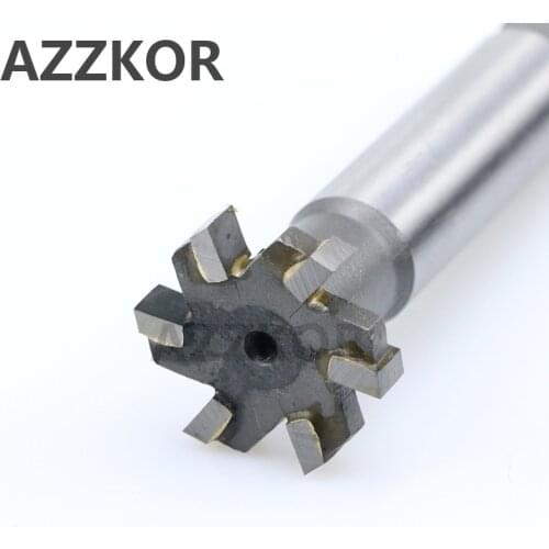 Welded YG8 Alloy T-Slot Milling Cutter Tungsten Steel Rough Inserted Straight Shank For Hardness Metal Keyway Endmills Tool