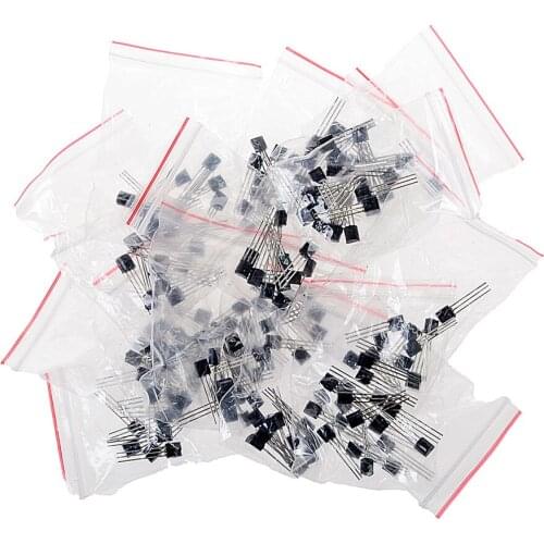 170PCS Transistor Assorted Kit S9012 S9013 S9014 9015 9018 A1015 C1815 A42 A92 2N5401 2N5551 A733 C945 S8050 S8550 2N3906 2N3904