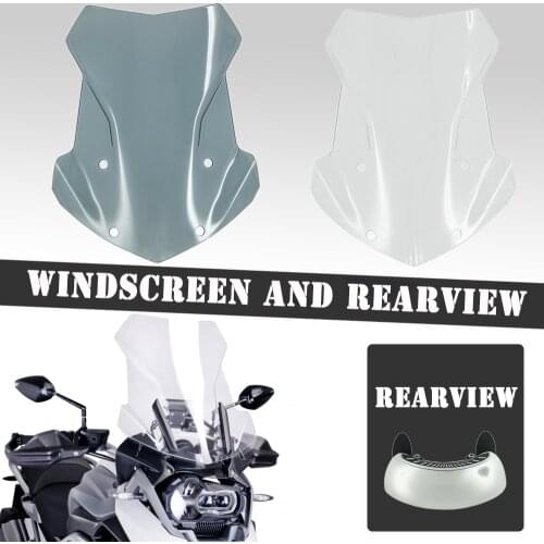 Motorcycle Windscreen Deflector Protector Windshield Shield Screen Rearview Mirrors For BMW R1250GS R1200GS ADV LC Adventure