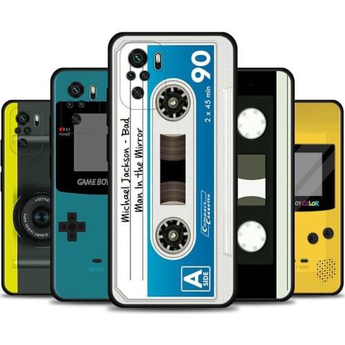 Vintage Tape Camera Gameboy for Xiaomi Redmi Note 10 Pro 5G 8 8T 9 9T 9S Soft Case for Redmi 7 7A 8A 9A 9C 9T TPU Phone Cover