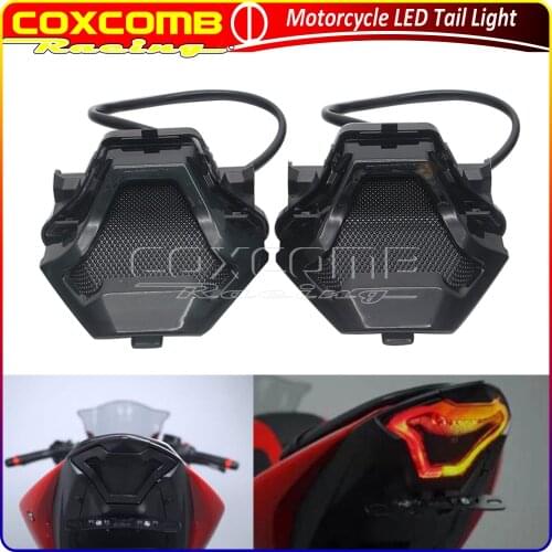 For Yamaha YZF R3 R25 Y15ZR MT07 YZF FZ07 LC150 Motorcycle Driving Brake Turn Signal Tail Light Running LED Rear Taillight