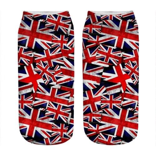 Womens socks kawaii Jack British England Flag Printed Socks Woman harajuku Happy Funny Novelty cute girl gift Socks for women