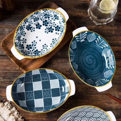 1 Piece Dinner Plate Ceramic Plate Kitchen Baking Plate Food Dishes Plates Rice Noodles Bowl Kitchen Tableware