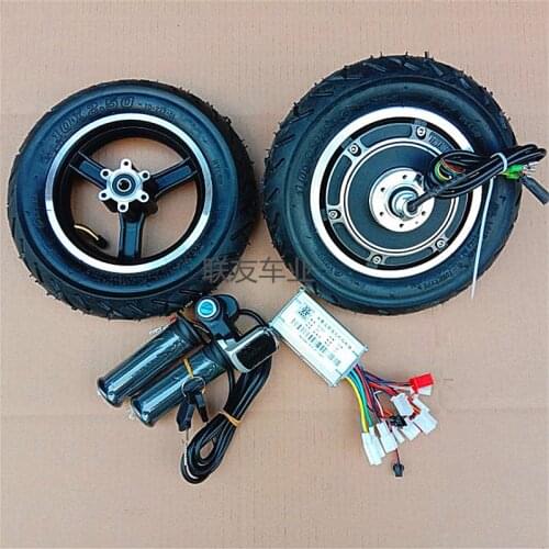 48V Motor 10 Inch Electric Scooter Motor Tire Hub Folding Scooter 36V LCD Handle Controller