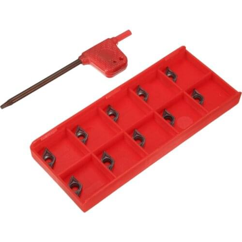 10x DCMT0702 Lathe Inserts for Steel Processing Milling Machine Tools Bar