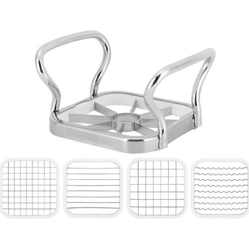 5-IN-1 Stainless Steel Potatoes Cutter, Potato Chopper Fruit Cutter Chipper Fries Maker French Fry Tool Kitchen Gadgets