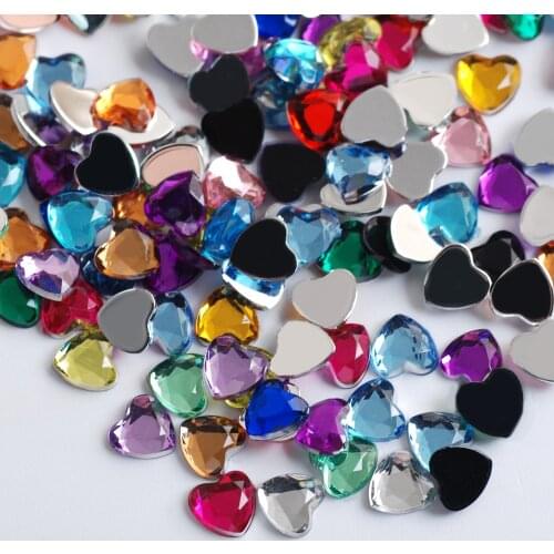 500Pcs Heart Crystal Diamond 17 Color Shiny Nail DIY Clothing / Shoes / Bags / Car Accessories Distinctive Beauty Nail Products