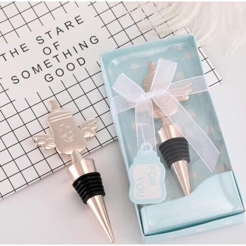 50pcs Wedding Wine Collection Fresh Gifts High Quality Plastic Plating Wine Stopper NO440