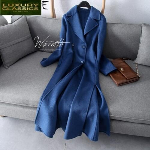 AYUNSUE 100% Wool Coat Women Long Female Jacket Autumn Winter Ladies Coats and Jackets Elegant Fashion 2021 Casaco Feminino