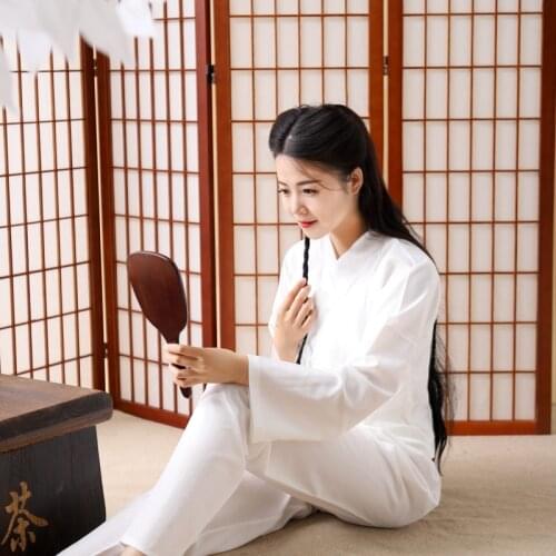White Hanfu Women Chinese Style Tops Skirt Pants Night Wear Pajamas Wuxia Cosplay Costume Sleepwear Tang Dynasties Traditional
