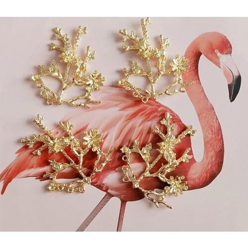 5 pcs/lot Tree Brooch Creative Pendant Alloy Jewelry Accessories Diy Handmade Hair Accessories Material Decorative Buttons