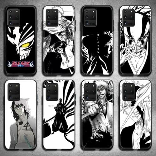 Anime Bleach Black and White Phone Case For Samsung Galaxy S21 Plus Ultra S20 FE M11 S8 S9 plus S10 5G lite 2020