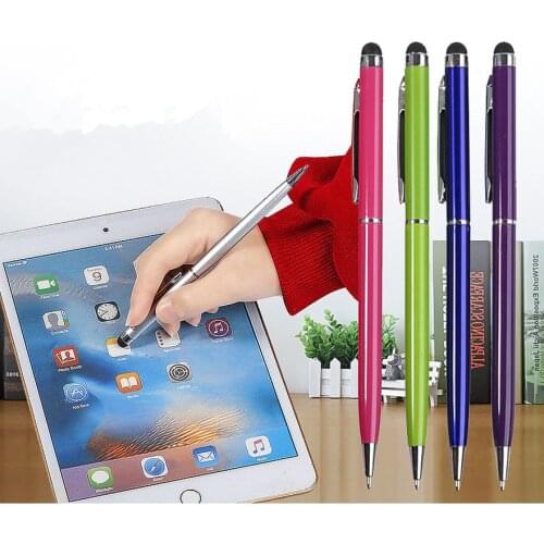 1PC 2 in 1 Capacitive Resistive Pen Touch Screen Stylus Pencil for Tablet iPad Cell Phone Samsung PC Stylus Capacitive Pen