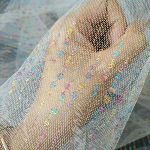 2 Yards soft Colorful Polka Dots Tulle lace fabric Classic mesh For Cosplay, Birthday Party Dress, Cupcake Dress, Bridal Veil