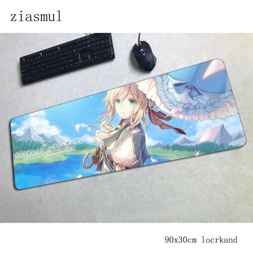 Violet evergarden mouse pad 900x300x3mm mousepads New arrival gaming mousepad gamer thick personalized mouse pads keyboard pad