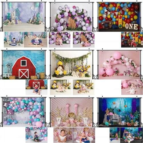 Photography Birthday Portrait Backdrop for Photo Studio Newborn Children Cake Smash Background Professional Photographic Props