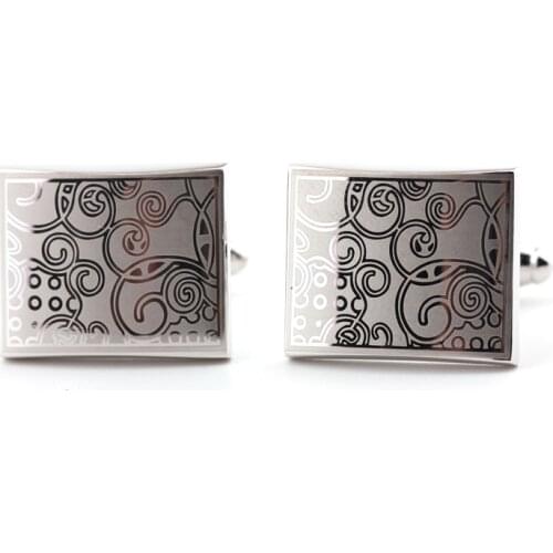 Metal pattern laser Cufflinks French shirt Cufflinks boys free shipping