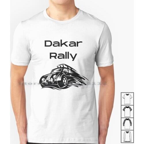 Rally T Shirt 100% Cotton Rally Car Motorbike Off Road Paris Rally Race Racing Speed Brave Desert Logo Rally Paris Baja Hot