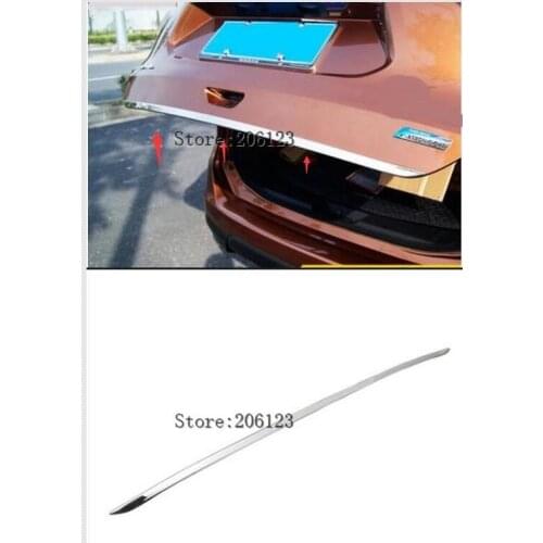 For Nissan X-trail xtrail T32/Rogue 2014 2015 2016 Sticks styling stainless steel Rear door Tailgate frame plate trim lamp 1pcs