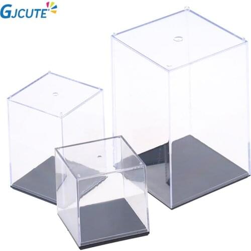 Small Acrylic Display Case Clear Perspex Box Dustproof Cabinet Action Figure Model Collectibles Doll Toy