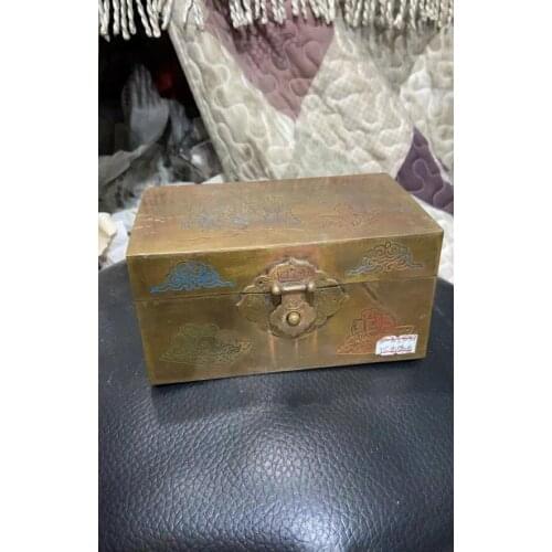 Copper Statue New antique antiques miscellaneous collection antique bronze waist plate zhenzhaibao copper Fengshui ornament tea