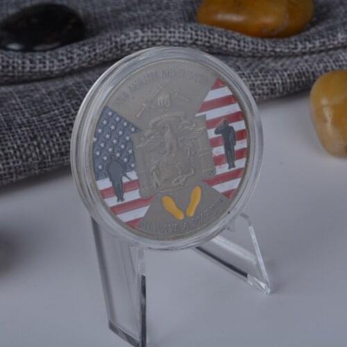 The U.S. Marine Corps Raised Its Flag And Charged Into Battle For The War Victory Metal Commemorative Coin