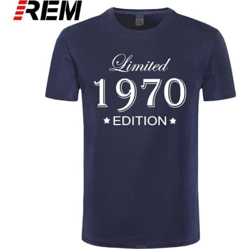 Funny Summer Style Limited Edition 1970 T Shirts Men Funny Birthday Short Sleeve O Neck Cotton Man Made In 1970 T-shirt Tops