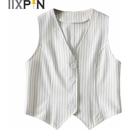 Men' Vests Striped Slim Fit Suit Vest Male Single-Breasted V Neck Sleeveless Waistcoat Gentleman Tuxedo Vest Formal Work Wear