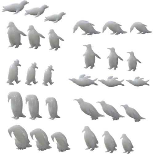 N7MF 10 Shapes Silicone Mini Penguin Modeling Resin Mold Resin Jewelry Fillings Craft