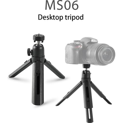 MS06 Desktop Tripod Macro Compact Portable Cold Shoe Interface Suitable for SLR Camera Smartphone Flash Microphone