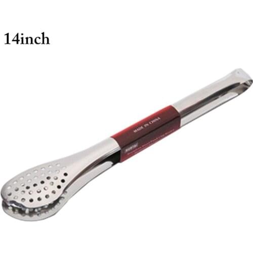 Stainless Steel Kitchen Tong Heat Resistant Hollow-Out Barbecue Tongs Food Tongs Kitchen Tools BBQ Tools Accessories