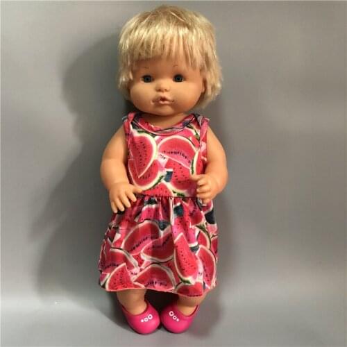 New Clothing Pattern Watermelon Dress Fit 42cm Nenuco Doll Nenuco y su Hermanita And 43cm Baby Doll Clothes Accessories